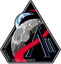 Emblema missionis cum nominibus astronautarum