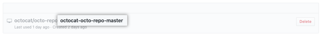 Name of codespace
