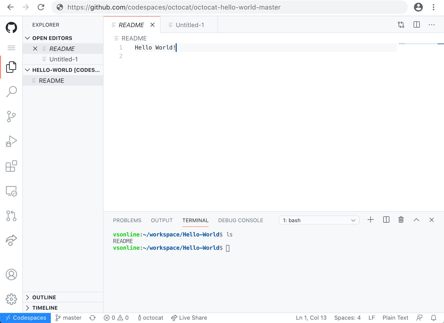 An open codespace