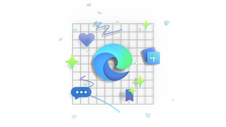 Иллюстрация значков инструментов повышения производительности в Microsoft Edge.