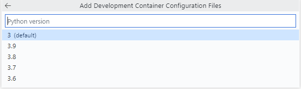 Seleção de versão Python