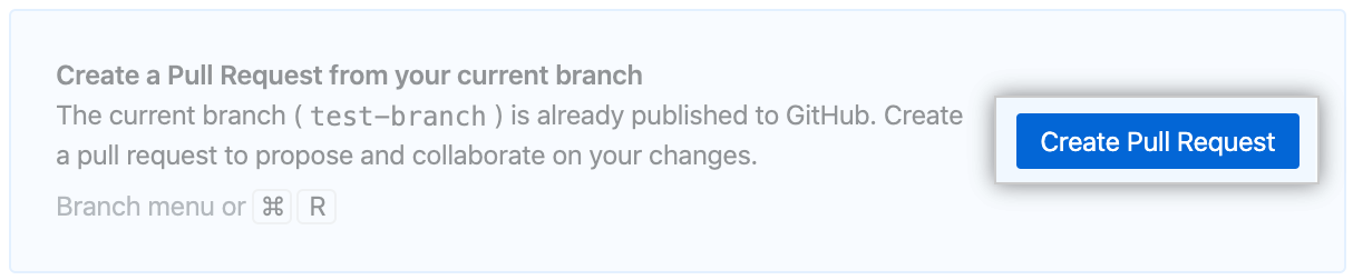 Creating a pull request
