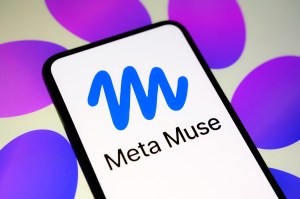 The Muse logo is displayed on a smartphone screen with the Meta AI logo in the background.