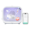 AirSalon Max Pro Pet Dryer Box with smart app control, allowing pet owners to monitor box usage via mobile app