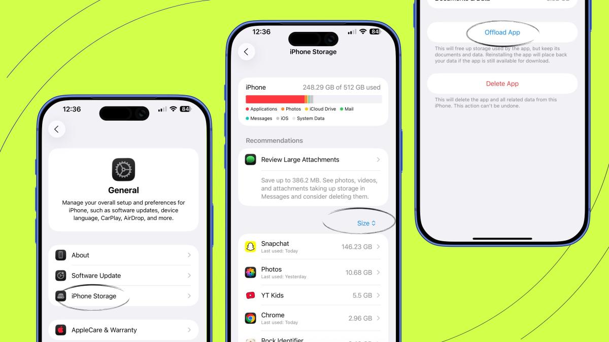 Offload or delete unused apps
