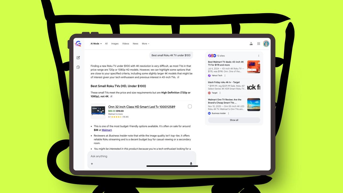 Let Google's AI Mode search the web