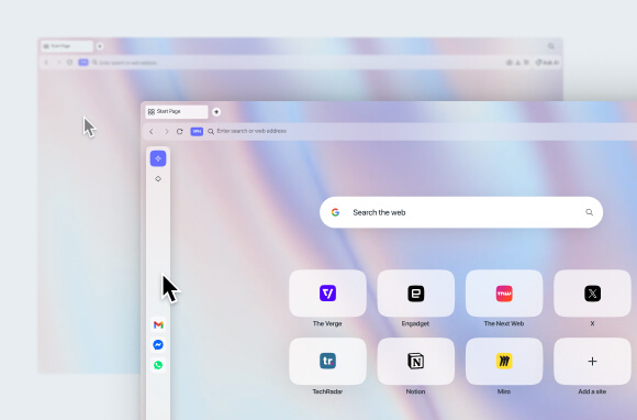 Динамичная Sidebar от Opera