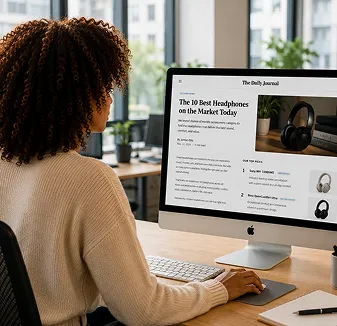 Person browsing content online