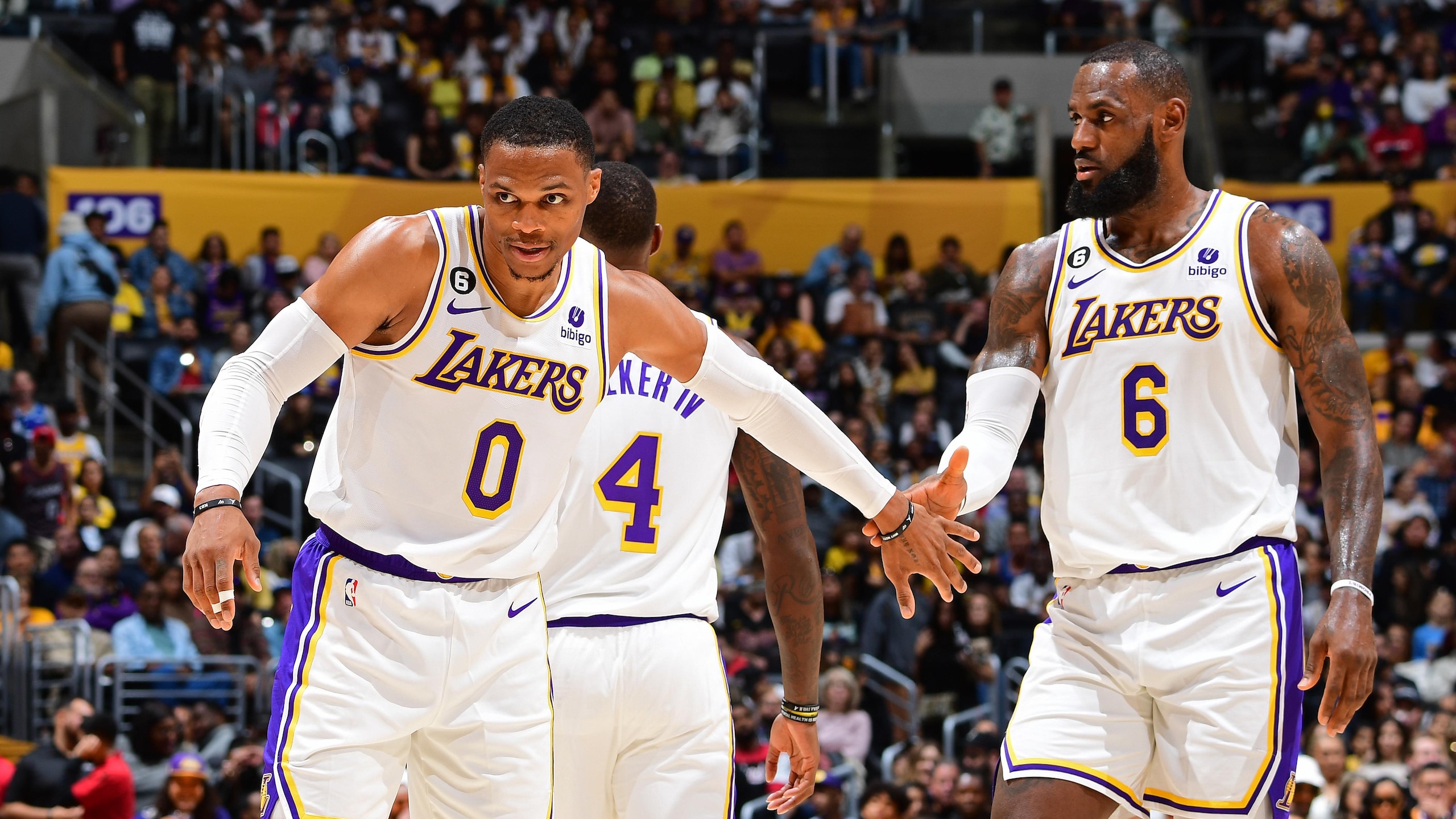 LeBron Shows Love to Russ 🫡 LeBron Shows Love to Russ 🫡