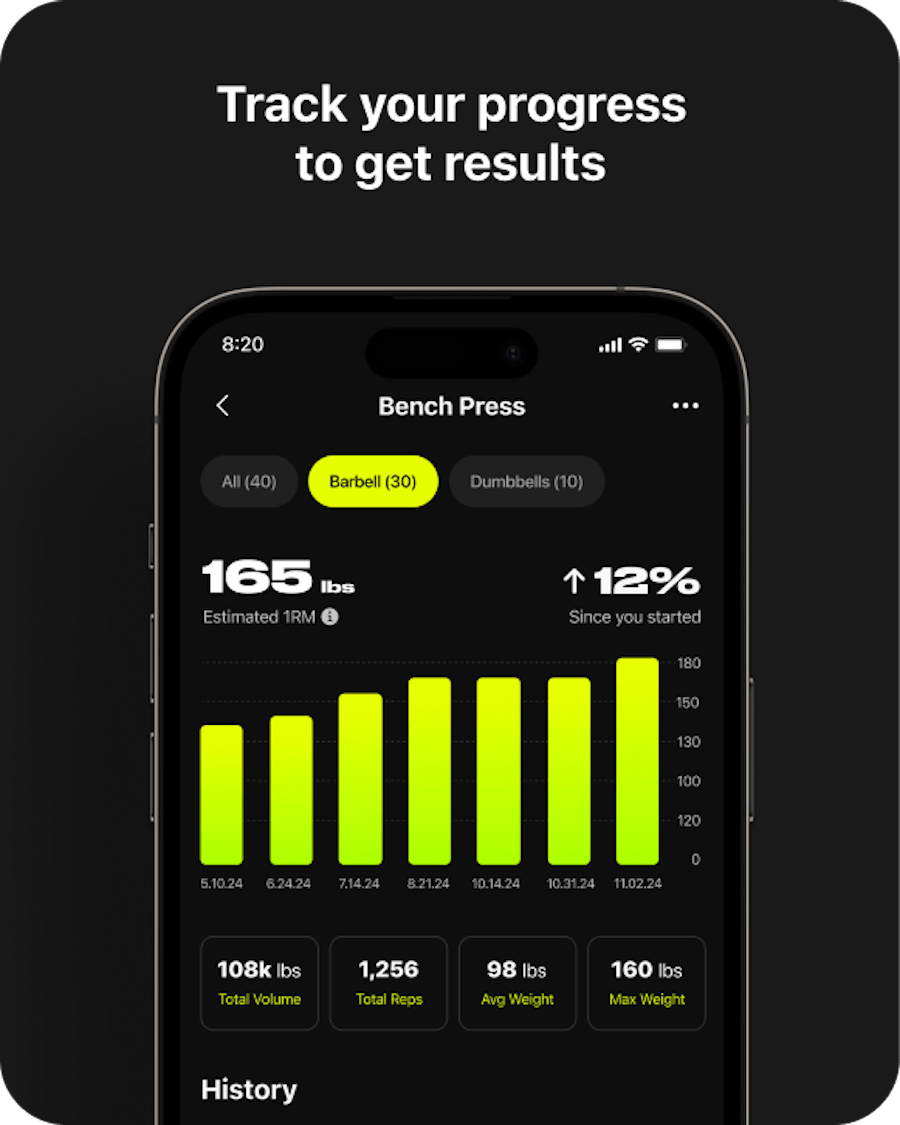 Track your progress
to get results