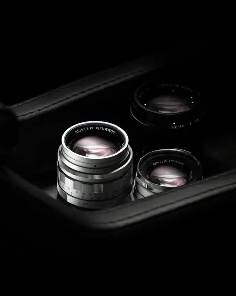 Classic M-Lenses in a camera bag 