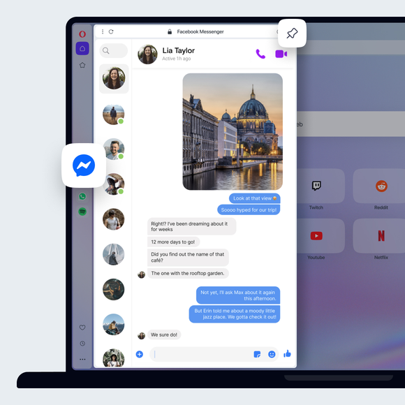 Ghim Messenger vào trình duyệt trên máy tính để bàn của cậu