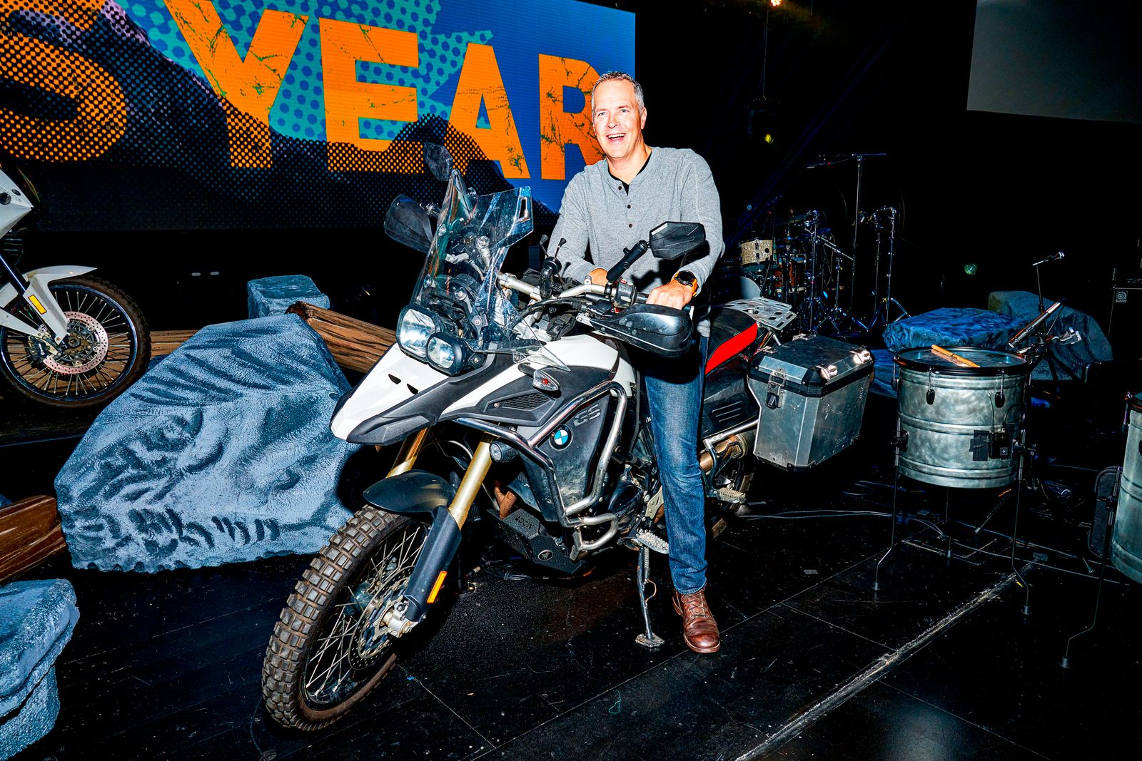 Image may contain Vehicle Transportation Motorcycle Wheel Machine Human Person and Motor