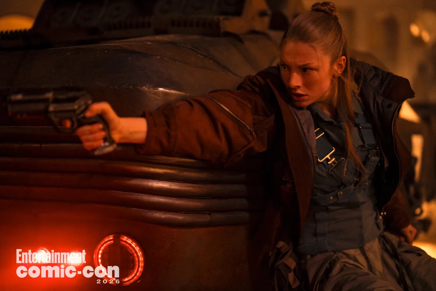 A still image of Hunter Schafer in Blade Runner 2099.