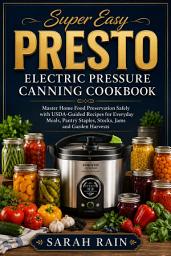 Значок приложения "Super Easy Presto Electric Pressure Canning Cookbook: Master Home Food Preservation Safely with USDA-Guided Recipes for Everyday Meals, Pantry Staples, Stocks, Jams and Garden Harvests"