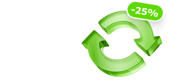 Продление лицензии<br/>со скидкой 25%